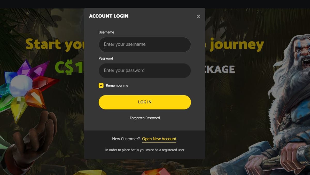 Login to your Palmslots Casino account